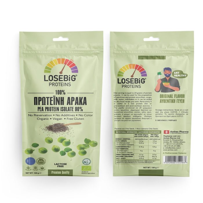 LOSEBIG PEA PROTEIN - ΠΡΩΤΕΙΝΗ ΑΡΑΚΑ 100gr