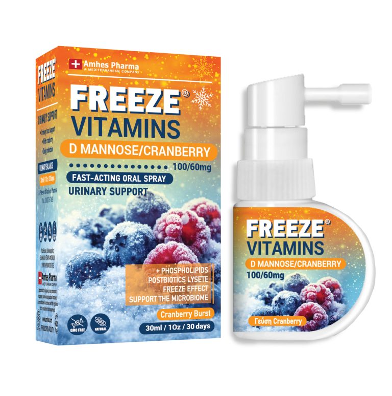 FREEZE VITAMINS D MANNOSE CRANBERRY Spray 30ml — Παγωμένη βιταμίνη